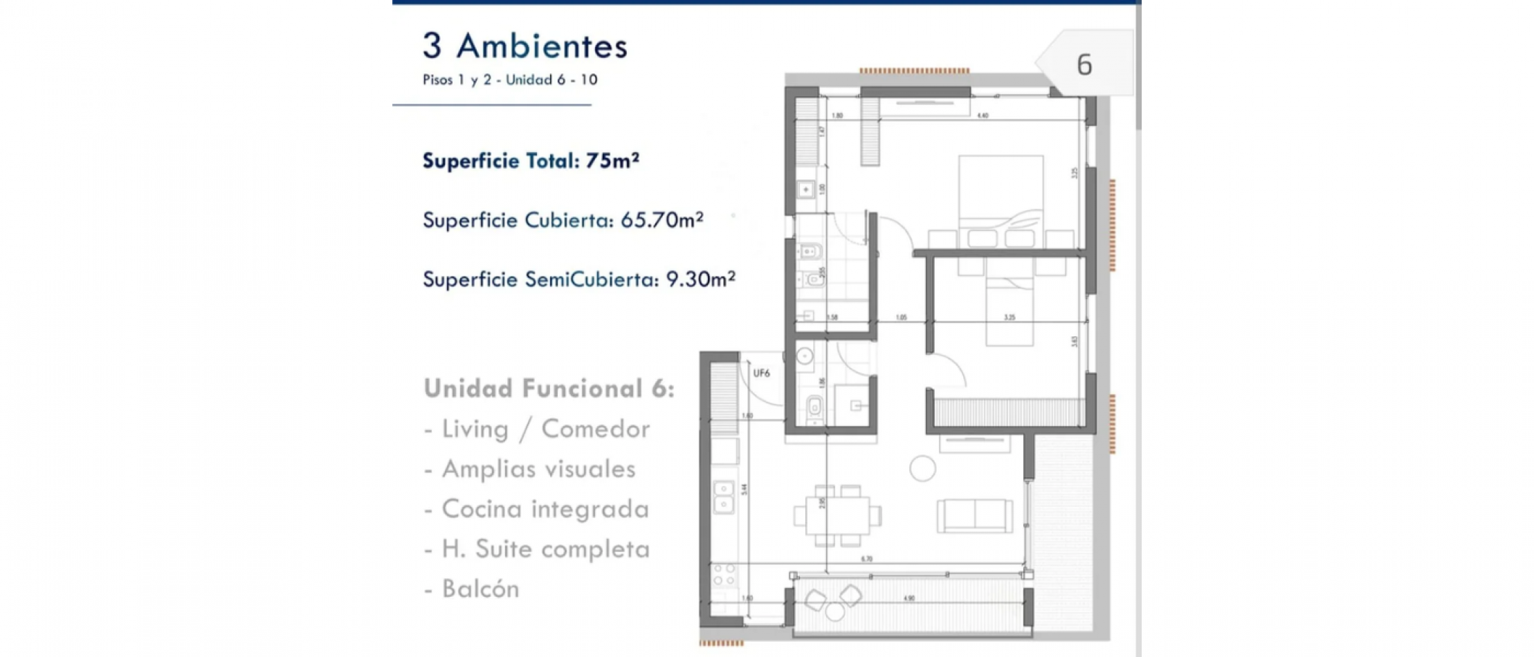 Departamento 3 Ambientes en Venta con Cochera - Parque Lineal Don Bosco